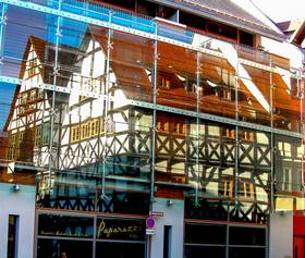 reflection, St Benedictsplatz Erfurt